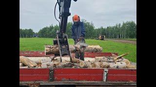 Cutting wood with the Grandkids