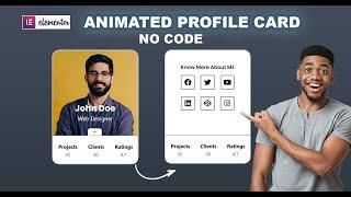 Create an ANIMATED Profile CARD Like A PRO | No Code | Elementor Pro Tips & Tricks