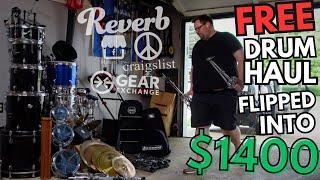 Free Drum Haul Flipped Into $1,400 // Selling On Craigslist, Reverb, Marketplace & Gear Exchange