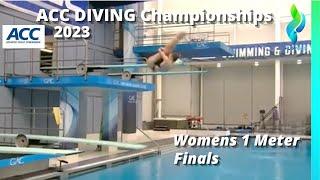 2023 ACC championships Womens 1 Meter Diving Finals - college diving