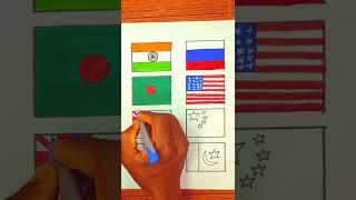 +++++++ flag drawing || easy flag drawing for beginners || republic day #shorts