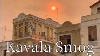 Smog in Kavala, Greece - by drone [4K]. #wildfire