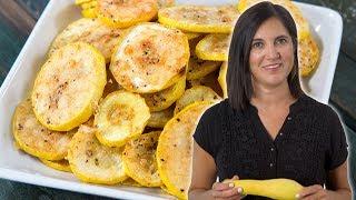 How to Make Parmesan Baked Squash Rounds | Healthy Alternative to Potato Chips | Well Done