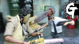 Chainsaw Man VS The Texas Chain Saw Massacre- stop motion チェンソーマンVSレザーフェイス - ストップモーション