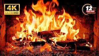  Beautiful Fireplace 4K! Relax Fireplace Burning with Golden flames. Halloween Fireplace Ambience.