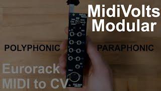 MidiVolts Modular - Polyphonic Midi to CV Module