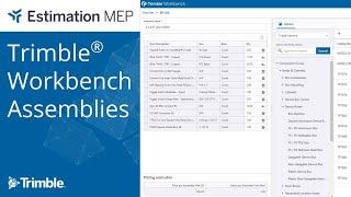 Estimation MEP  - Trimble® Workbench Assemblies