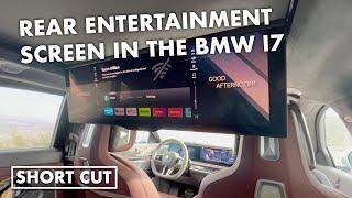 The rear entertainment screen in the BMW i7 is INSANE!