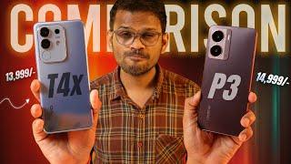 vivo T4x vs Realme P3 Full Comparison  Best Phone Under 15000?