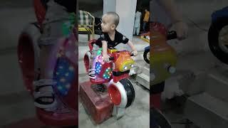 Azlan riding a motor bike  #azlanvlogs #viral #bike #baby #rider