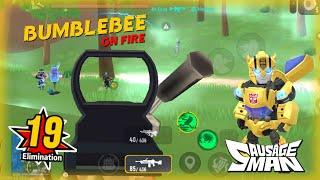 DUO VS SQUAD 19 ELIMINATION BUMBLEBEE ON FIRE SAUSAGE MAN GAMEPLAY Mr. Kong #sausageman #mrkong