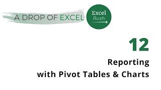 A Drop of Excel - 12 | Reporting using Pivot Tables, Slicers and Pivot Charts in Excel