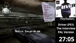 (OLD) Driver (PS1) The Interview Speedrun PAL [27:05] (World Record?)