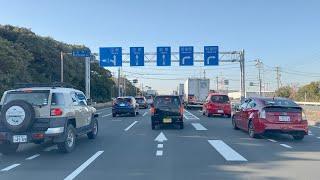 Toyohashi City Drive along Bay Bridge Way at Akemi Town