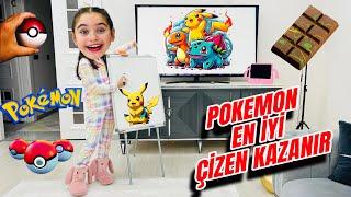 ELİF SİNEM EN İYİ ÇİZEN KAZANIR !! POKEMONLARI EN İYİ ÇİZEN KAZANIR !! KİM KAZANDI ?!