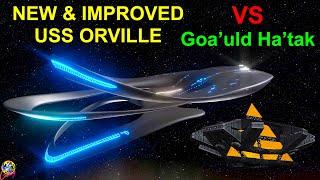 NEW USS Orville VS Stargate SG1 Ha'Tak & Gliders - Both Ways - Star Trek Starship Battles