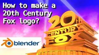 How to make a 20th century fox logo in blender?