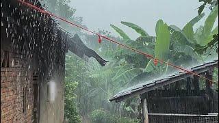 LIVE Heavy rain in mountain village