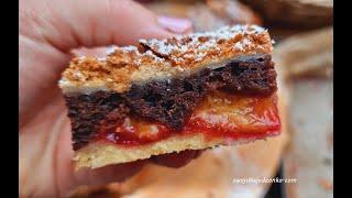 Plum cake plain crunchy dough and spreading whipped cream, I mean... #cookies