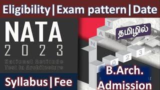 NATA 2023 (Tamil)| B.Arch |Eligibility | Exam pattern | Syllabus | Dates & Fees | Dr.S.Malligarjunan