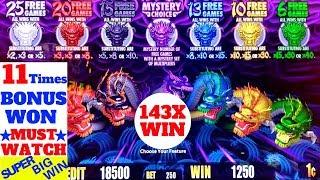 5 Dragons Rapid Slot Machine SUPER BIG WIN |FANTASTIC SESSION 11 Times BONUS Won| NON STOP BONUSES