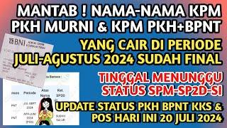 MANTAB️NAMA² KPM PKH MURNI & KPM PKH+BPNT YG CAIR DI PERIODE JULI-AGUSTUS SUDAH FINAL DI SIKS-NG