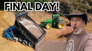 Driveway TIME! | The Grand Finale | Off Grid Barndominium Land Clearing & Build Preparation