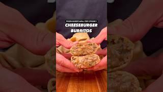 Macro-Friendly, High Protein Cheeseburger Burritos #shorts