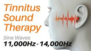 Tinnitus Sound Therapy | Sine Waves 11,000Hz - 14,000Hz with Screensavers