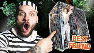 LOCKED INSIDE A CAGE IN A HAUNTED FOREST