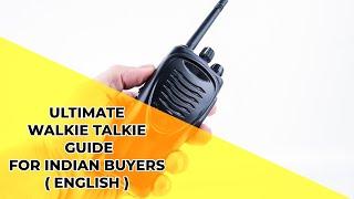 Walkie talkie guide for Indian buyers | English |