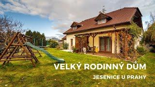 Velký rodinný dům, Jesenice u Prahy - 6+kk/G, 223 m2, pozemek 701 m2 (Videoprohlídka)