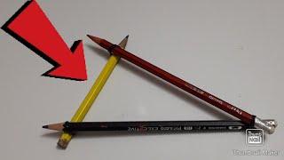 DIY _compass with pencils and rubber bands..