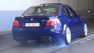 BMW M5 E60 with Eisenmann Race Exhaust! - LOUD V10 Sound & Burnouts!