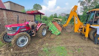 John Deere Tractor Stuck in Mud Badly Pulled by JCB 3dx Mahindra Arjun 4x4 Sonalika 60 Rx