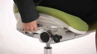 Mirus Ergonomic Office Chair - Green Fabric Seat