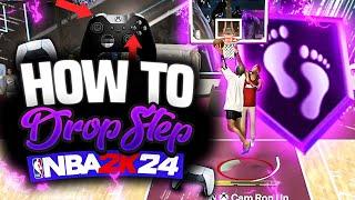 HOW TO DROP STEP NBA 2K24!! BEST EAST POST MOVE! MUST KNOW!! POST MOVE TUTORIAL NBA 2K24!