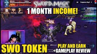 1 MONTH INCOME REVEAL - SWORD AND MAGIC WORLD GAMEPLAY - PLAY TO EARN GAMES 2023 - 2024 MOBILE