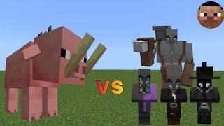 Pigzilla vs Illage and Spillage Respillaged | Minecraft Java | Mob Battle