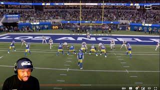 Seahawk fan watching New Orleans Saints vs. Los Angeles Rams | Game Highlights | Week 16 | reaction