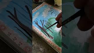 blooming nature  #art #artist #nature #landscape #painting #shortfeed #ytshorts #drawing #blooming