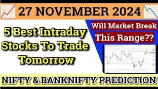 Best Intraday Stocks for Tomorrow | 27 November 2024 | Top Stocks to Buy | Expert Analysis