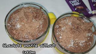 Chocolate mousse recipe in Telugu without eggless with English subtitles