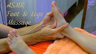 ASMR.  Foot and legs relaxing massage. Soothing massage