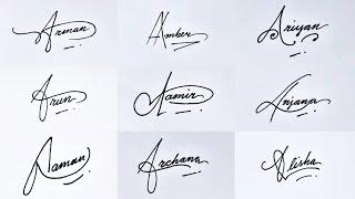 How to design stylish signature with alphabet A ||  A signature style |