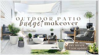 PATIO MAKEOVER & REFRESH! budget DIY shade update, outdoor decorating ideas, gardening + more