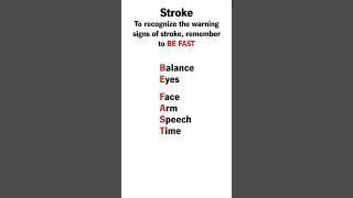 BE FAST to spot the signs of stroke.