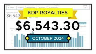 Income Report for October 2024 - $6,543 From Self Publishing on Amazon KDP