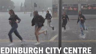 Crazy Rainstorm In Edinburgh Scotland