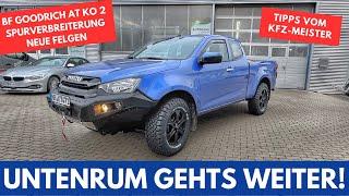 ISUZU DMAX Offroad Camper #04 - New AT tires/rims/wheel spacers - TIPS from the car mechanic